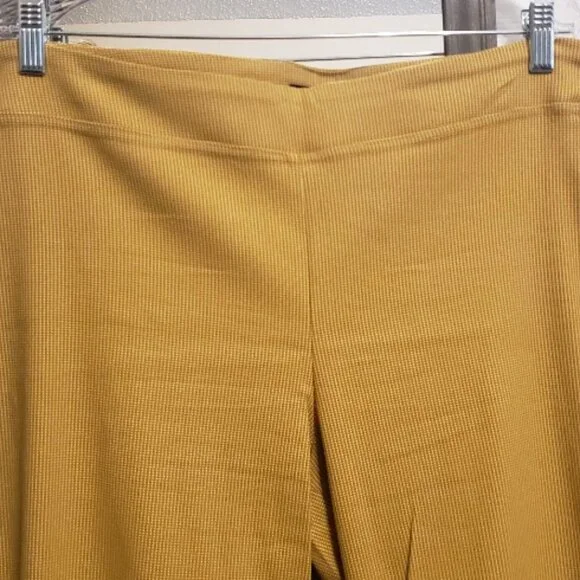 Jones New York Yellow with White Pin Stripe Pants Slacks Trousers Size 18W - Picture 2 of 6